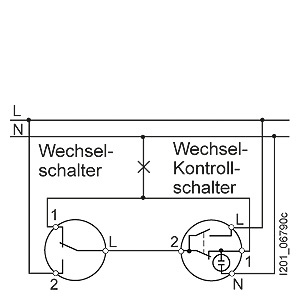 Wechselschaltung Mit 2 Schaltern Und Kontrollleuchte - Wiring Diagram
